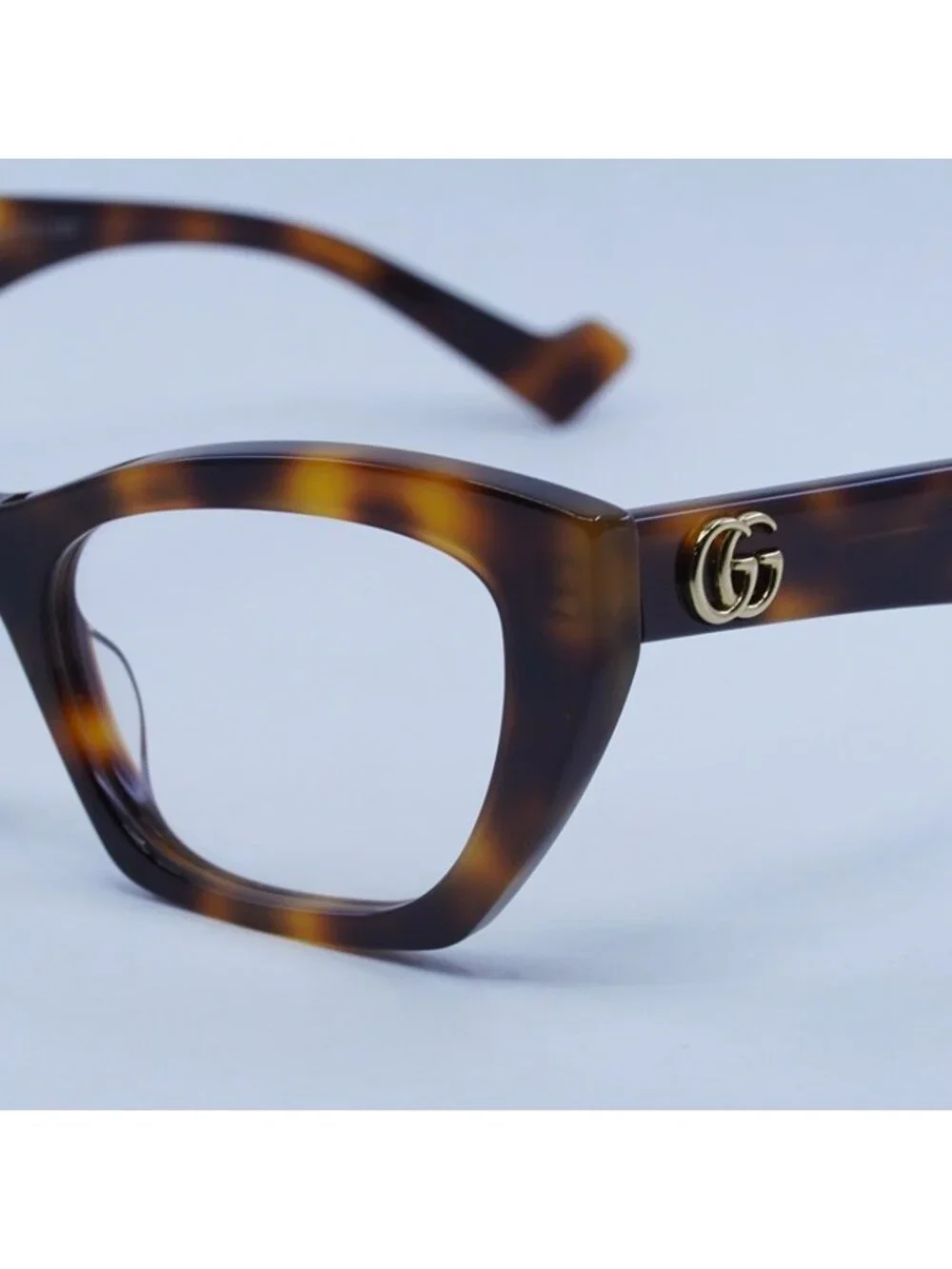 Gucci GG1334O 002 Eyeglasses Medium Havana 52mm Cat Eye Frame